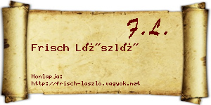 Frisch László névjegykártya