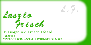 laszlo frisch business card